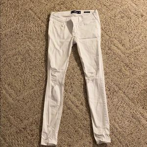 Hollister low rise super skinny ripped jeans